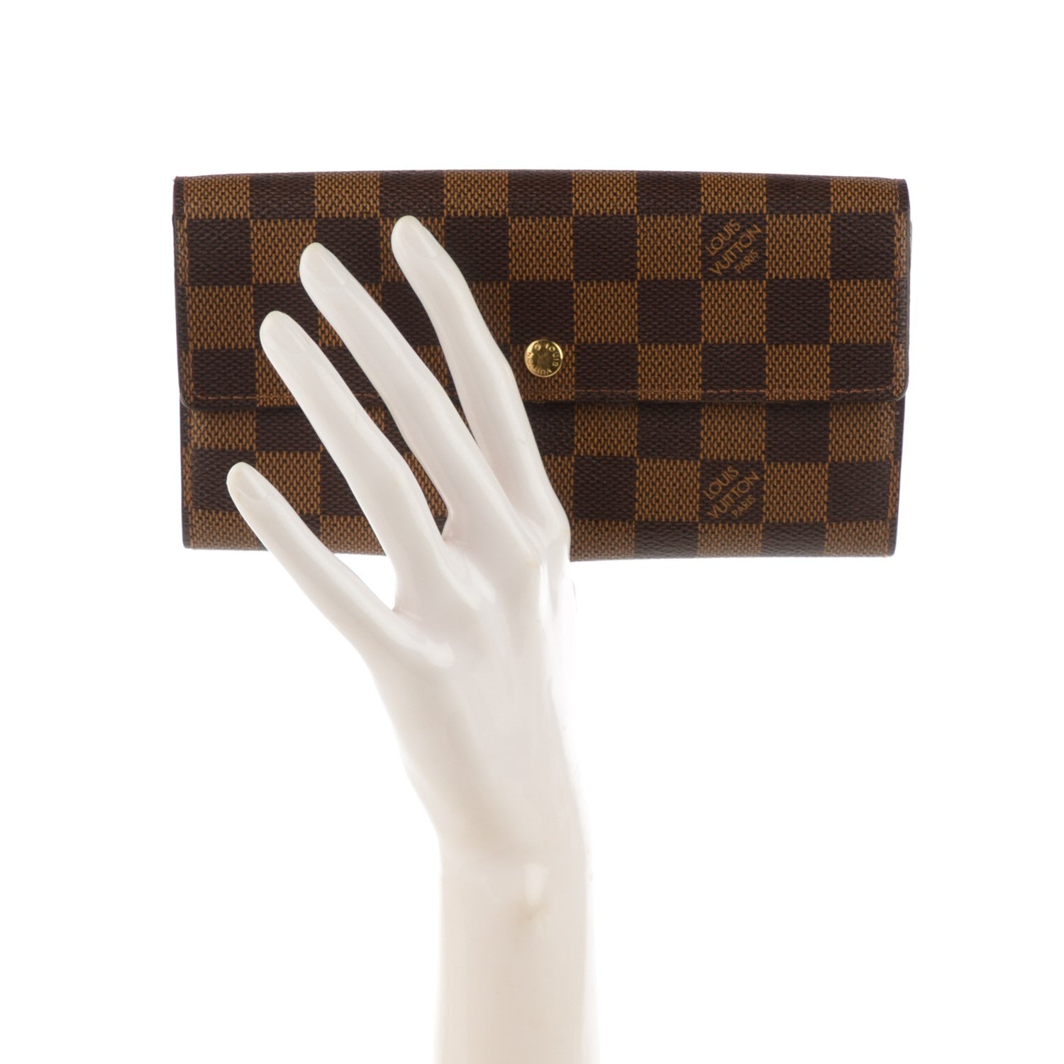 Louis Vuitton Damier Ebene Sarah Wallet 2 of 8