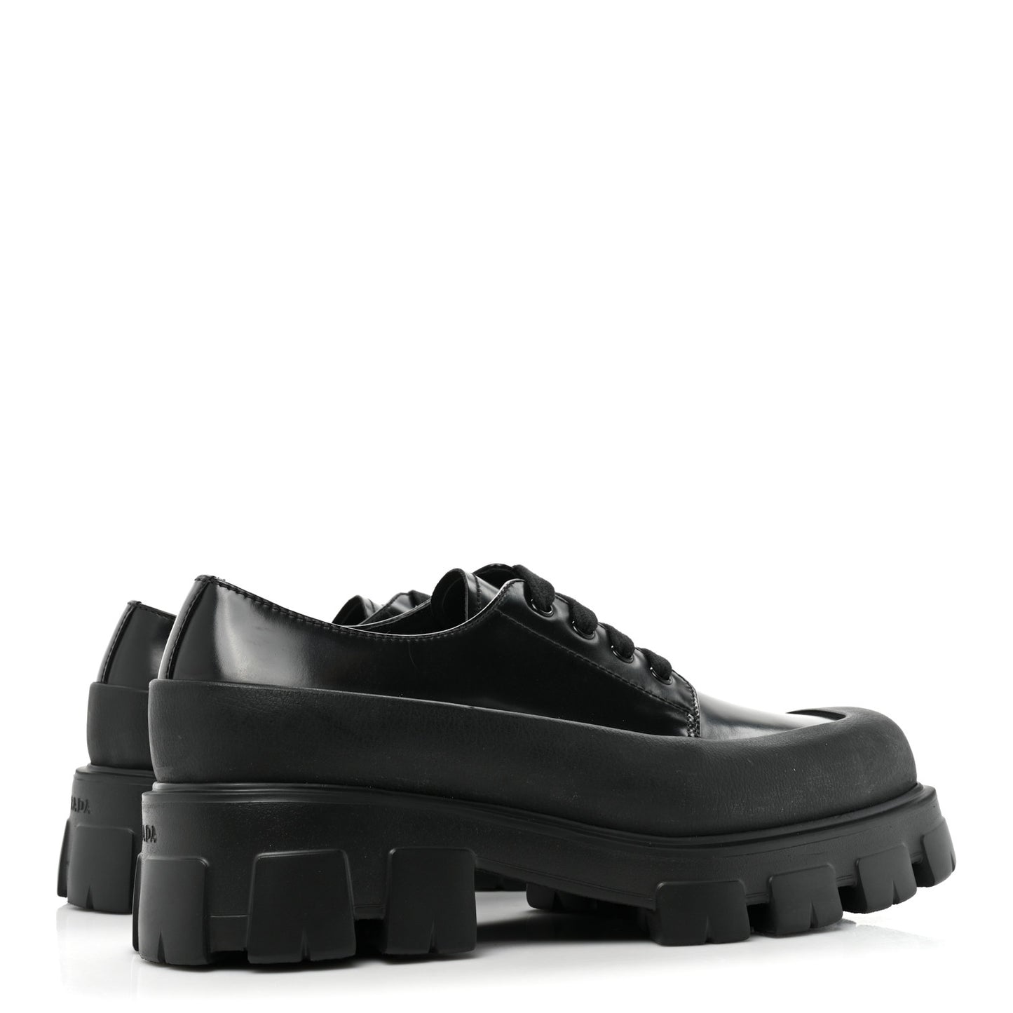 Spazzolato Mens Lace Up 45mm Derby Loafers 8 Black