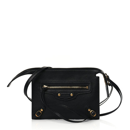 Balenciaga Grained Calfskin Neo Classic Gold Hardware Multipouch Black 1 of 10