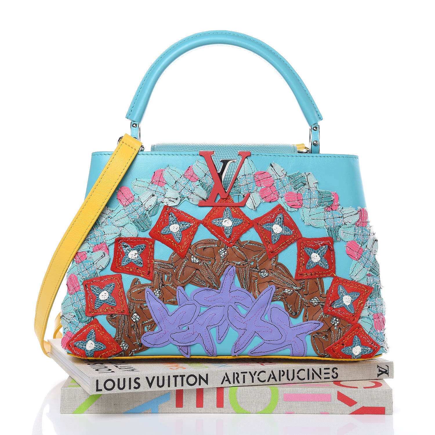 Louis Vuitton Calfskin Lizard Artycapucines Tschabalala Self PM Multicolor 11 of 17