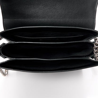 Alexander McQueen Calfskin Medium Twin Skull Chain Crossbody Black 5 of 11