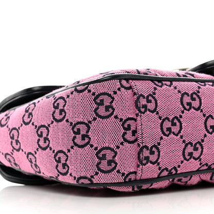 Gucci Monogram Multicolor Matelasse Diagonal Small GG Marmont Shoulder Bag Pink Blue 9 of 10