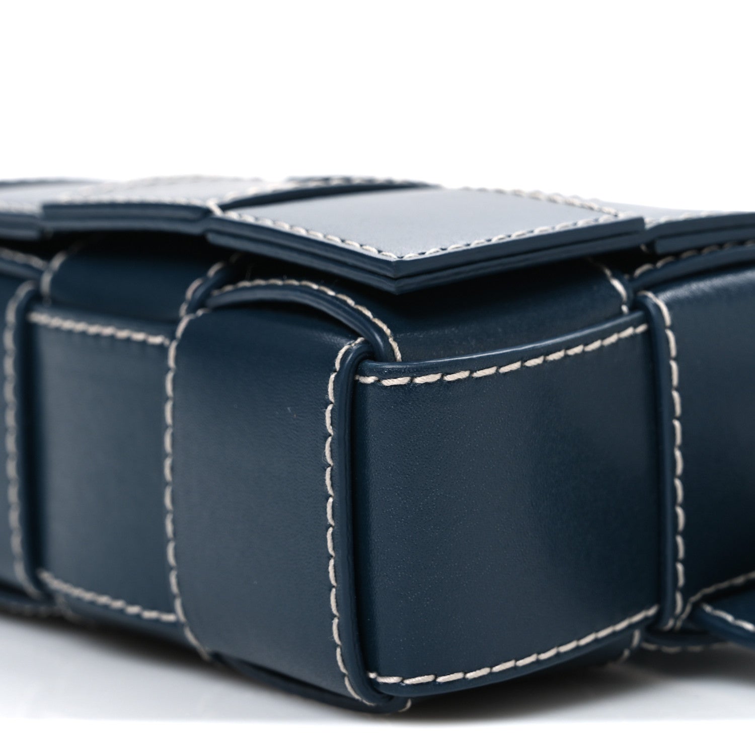 Bottega Veneta Lambskin Maxi Intrecciato Urban Stitch Mini Cassette Belt Bag Deep Blue 11 of 11