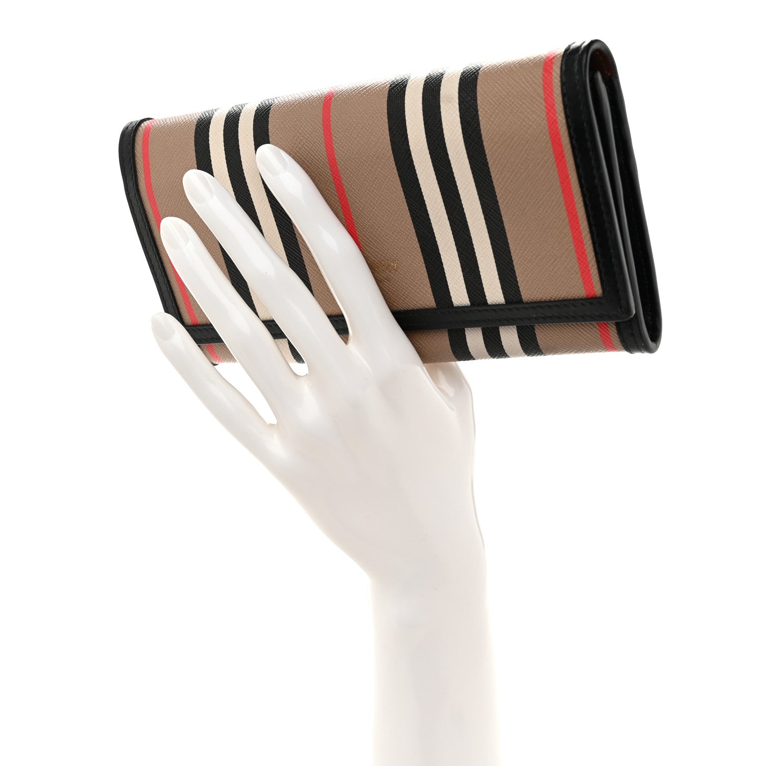 Burberry E-Canvas Icon Stripe Halton Continental Wallet Archive Beige 2 of 7
