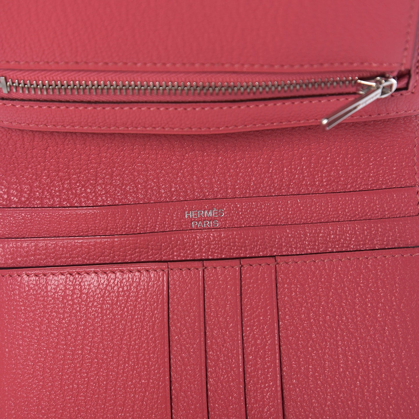 Chevre Mysore Bearn Compact Wallet Rose Lipstick