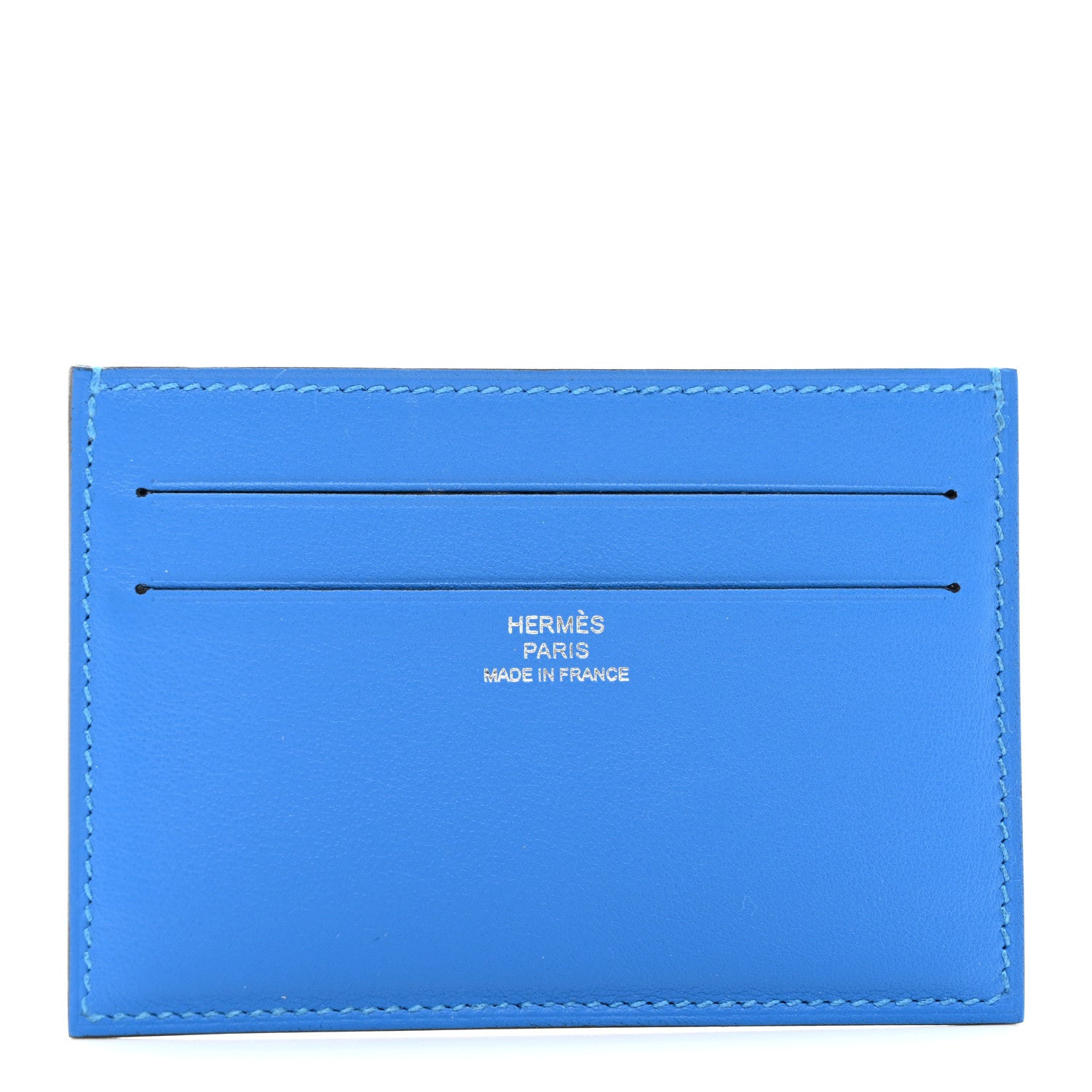 Hermes Swift Citizen Twill Card Case Bleu Frida 1 of 8