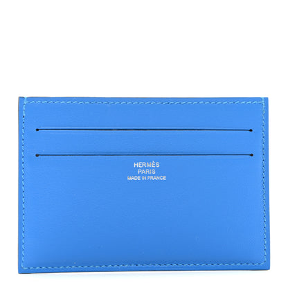 Hermes Swift Citizen Twill Card Case Bleu Frida 1 of 8