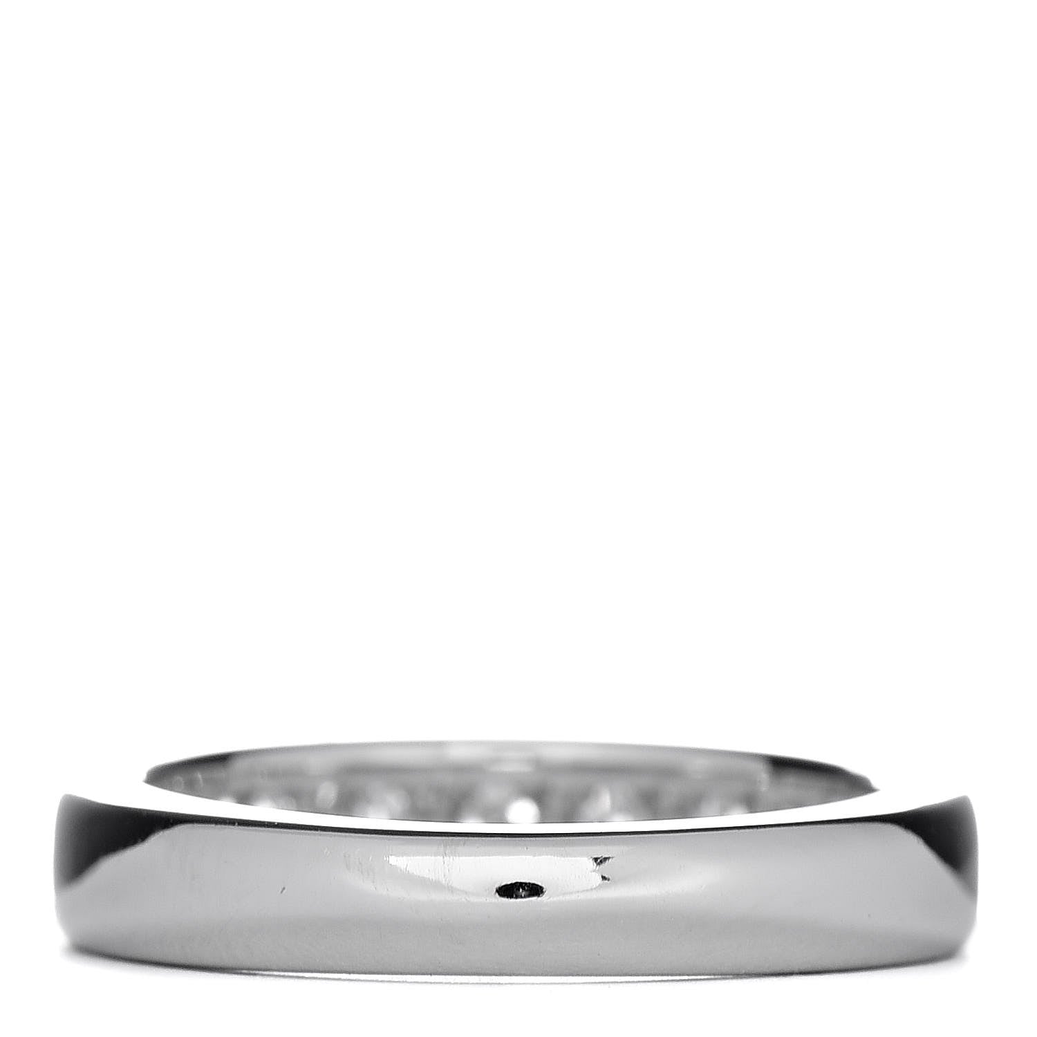 Tiffany Platinum Diamond 4mm Half Circle Wedding Band Ring 50 5.5 4 of 6