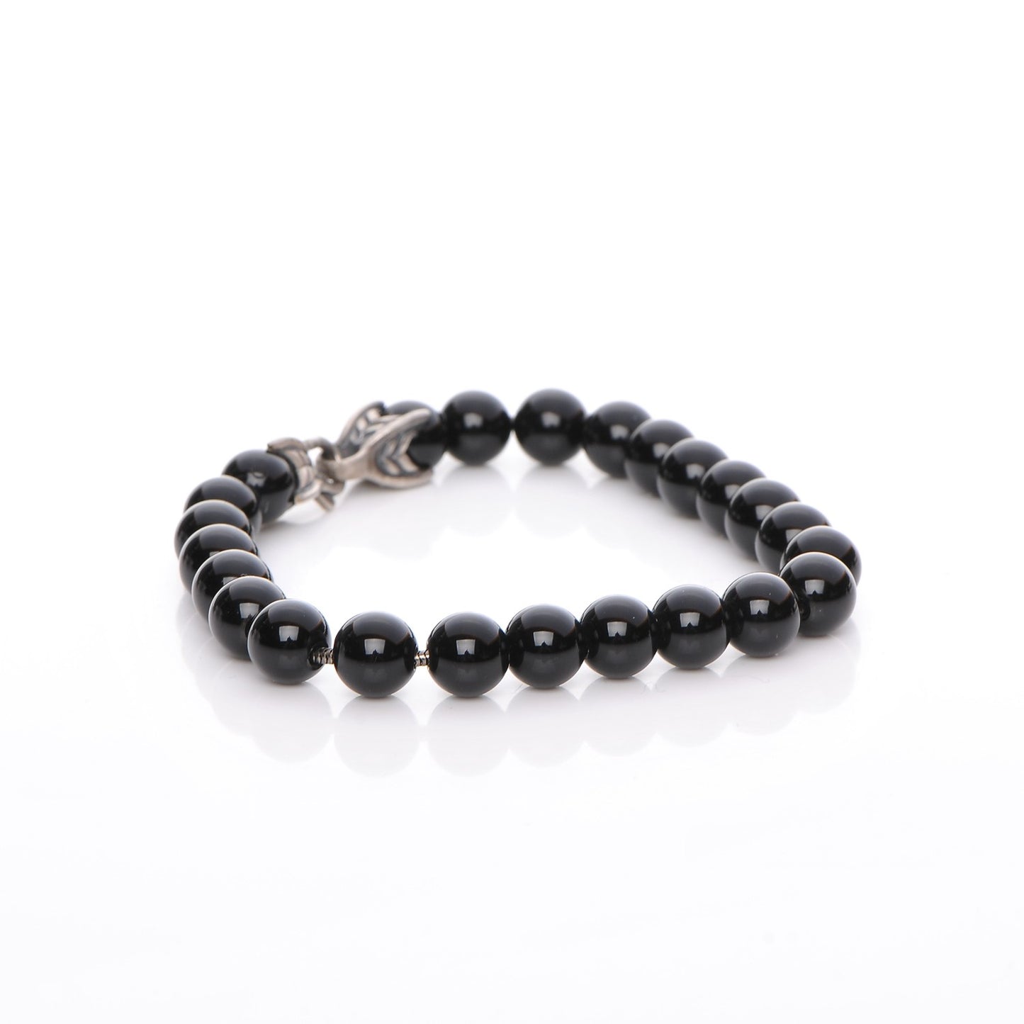 Sterling Silver 8mm Spiritual Beads Black