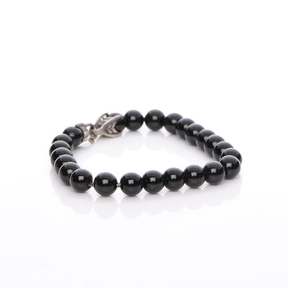 David Yurman Sterling Silver 8mm Spiritual Beads Black 3 of 4