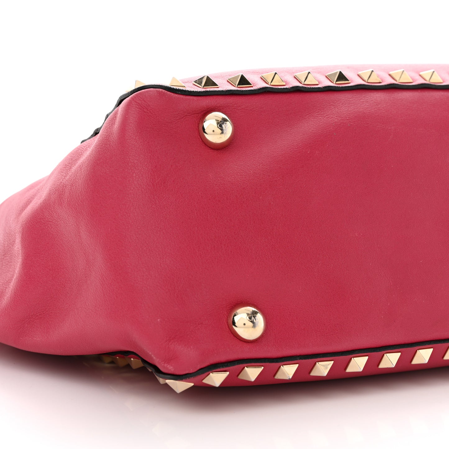 Vitello Small Rockstud Tote Cyclamin