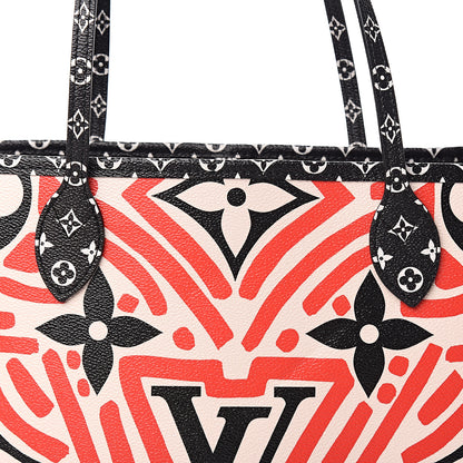 Louis Vuitton Monogram Giant Crafty Neverfull MM Creme Rouge Black 9 of 10