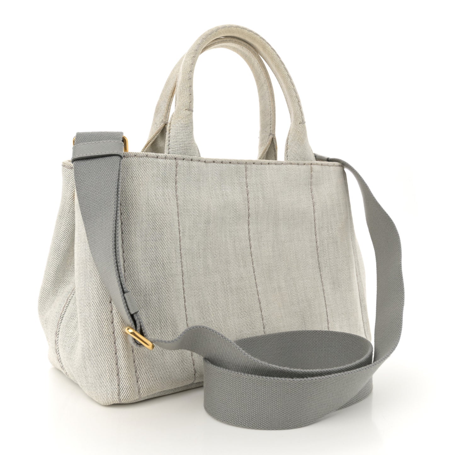 Denim Small Logo Tote Bianco