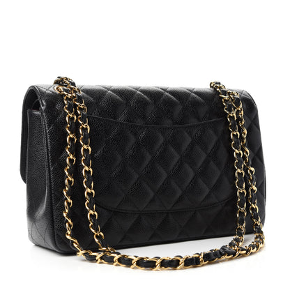 Chanel Caviar Quilted Jumbo Double Flap Black 4 of 12