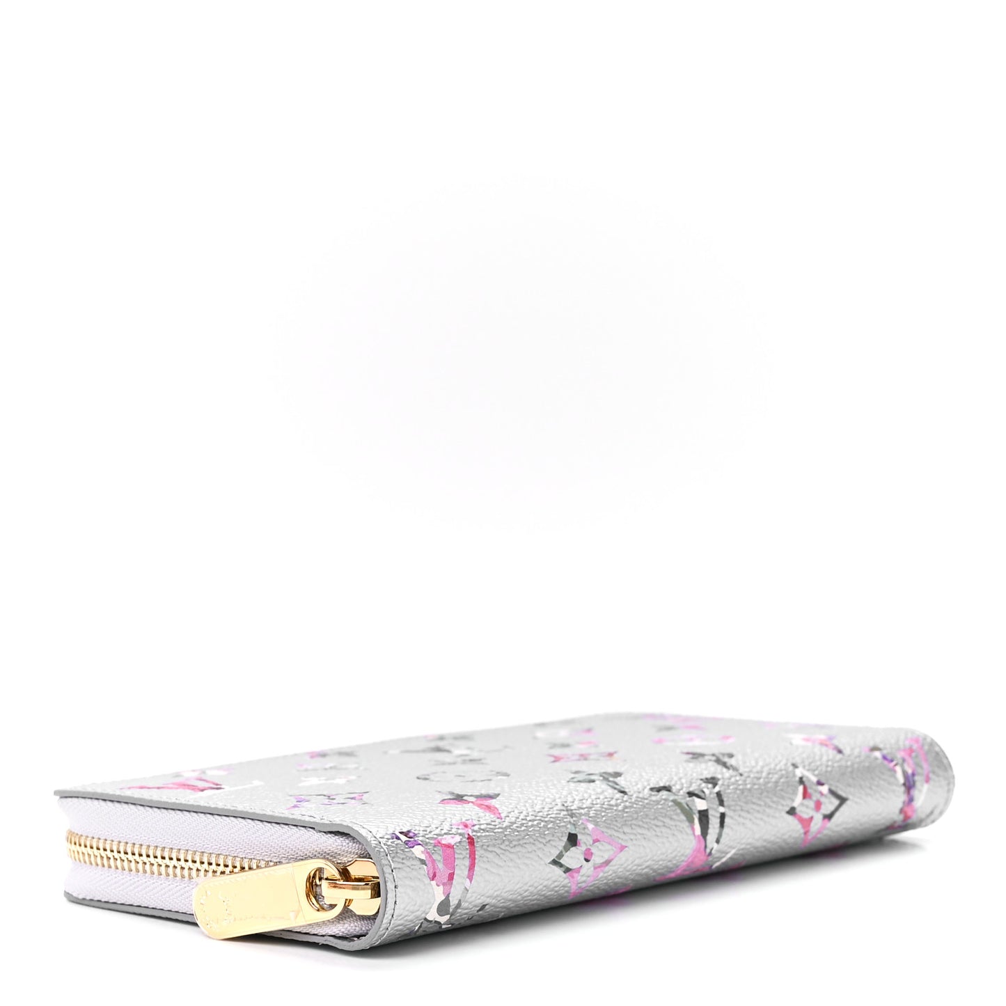 Metallic Monogram LV Garden Zippy Wallet Silver