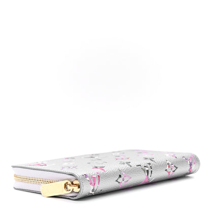Louis Vuitton Metallic Monogram LV Garden Zippy Wallet Silver 4 of 11