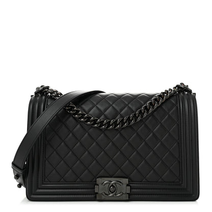Chanel Calfskin Quilted New Medium Boy Flap So Black 1 of 11