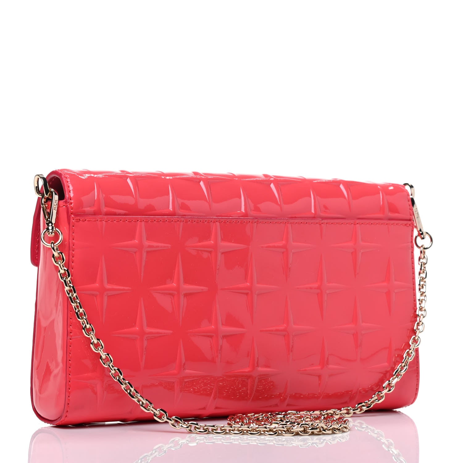 MCM Diamond Patent Medium Millie Crossbody Bag Pink 2 of 8