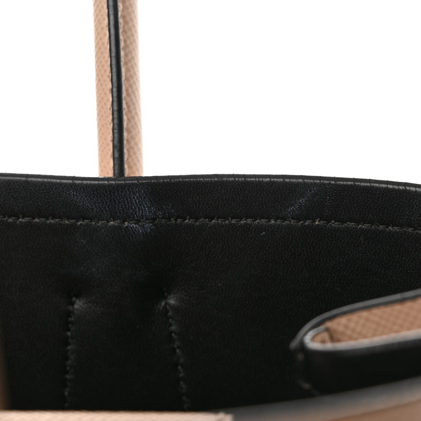 Saffiano Cuir Medium Double Bag Cammeo Black