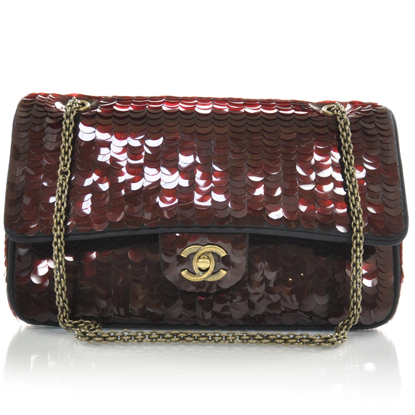 Sequin Paillette Paris Moscou Medium Flap