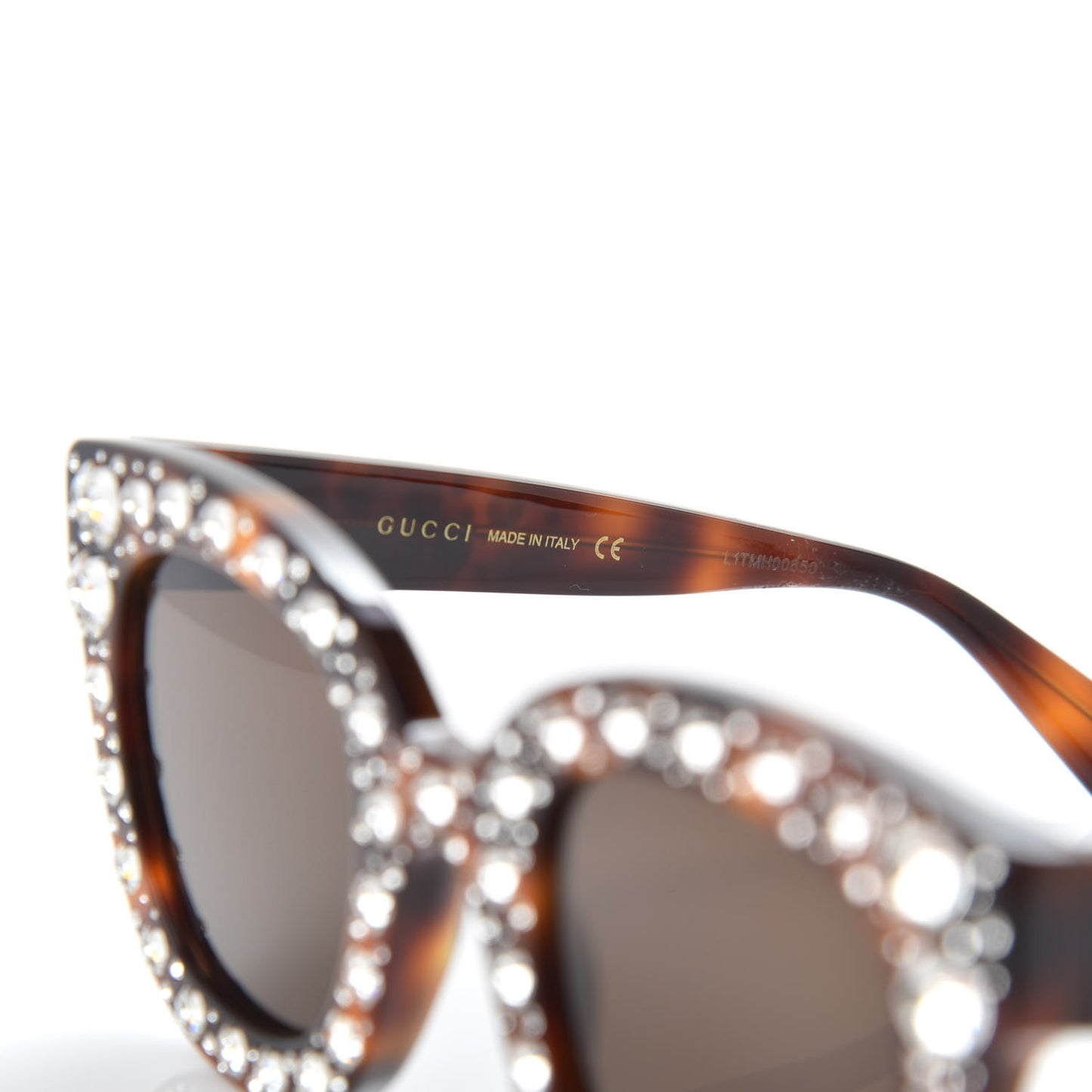 Acetate Hearts Cat Eye Sunglasses GG0116S Havana