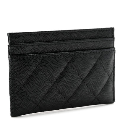 Chanel Caviar Quilted Studded CC Card Holder Black 3 of 9