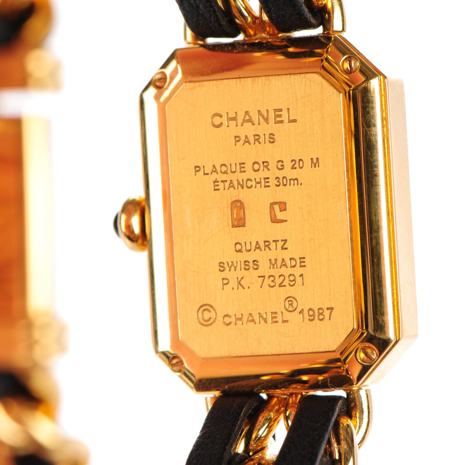 Chanel Stainless Steel Lambskin 20mm Chain Premiere Quartz Watch Gold M 6 of 8