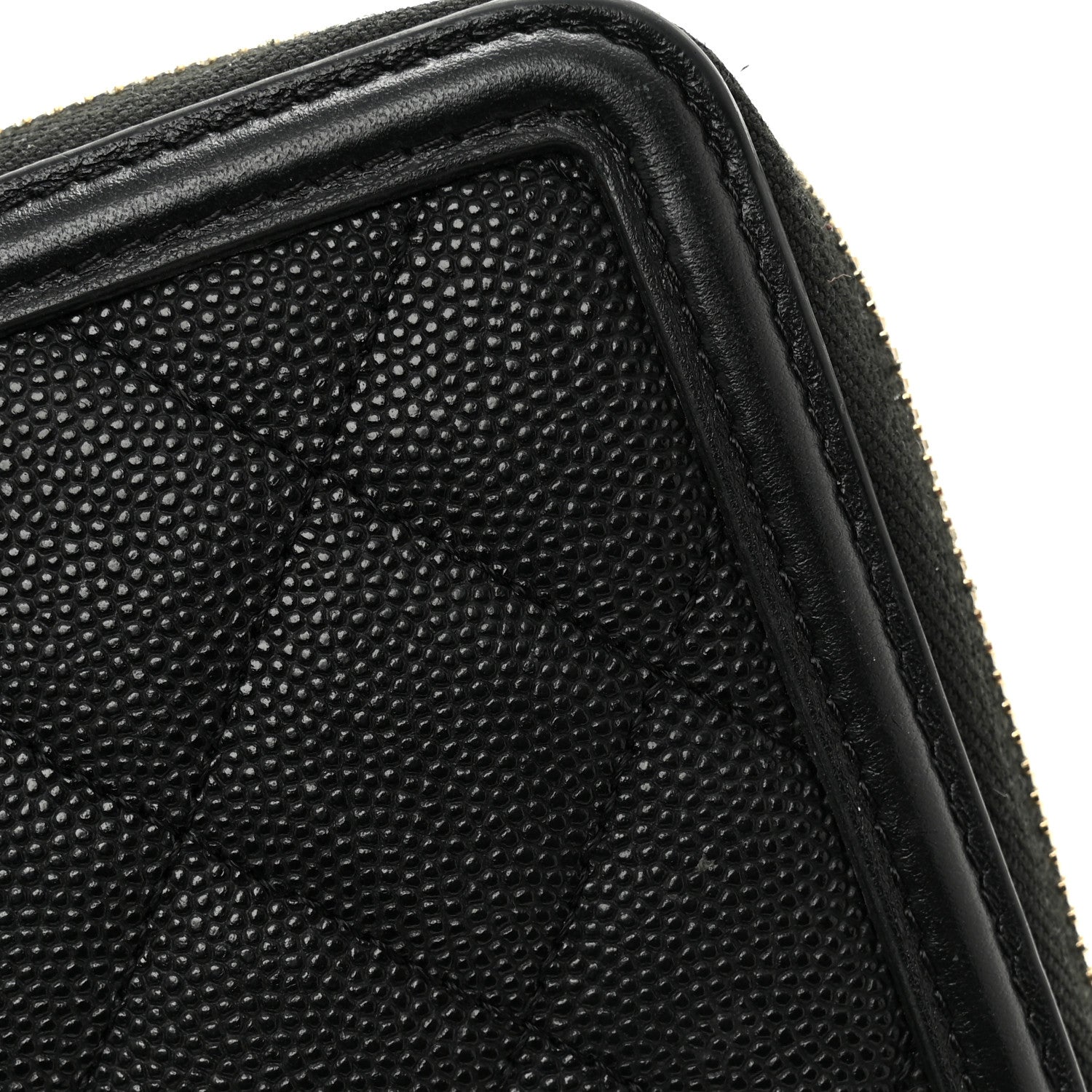 Chanel Caviar Quilted Filigree Zip Around Wallet Black 10 of 12