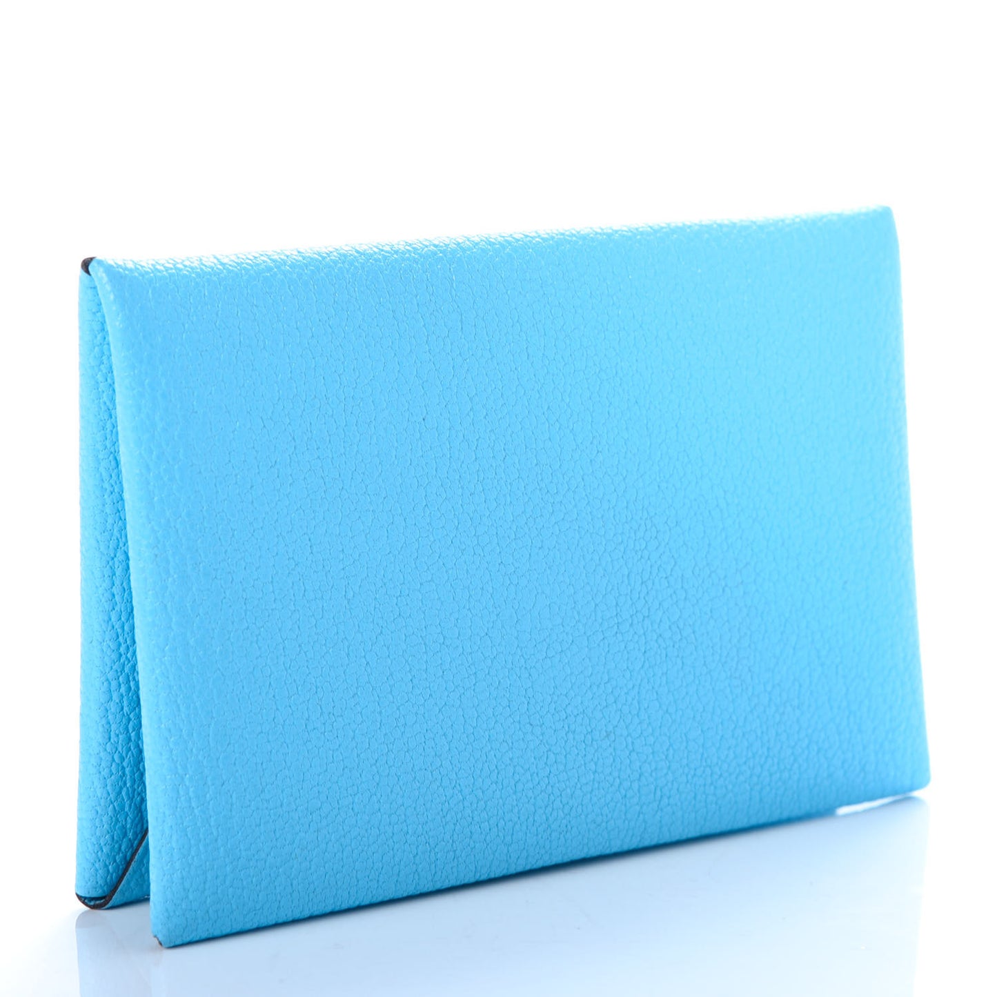 Chevre Mysore Calvi Card Case Bleu Celeste