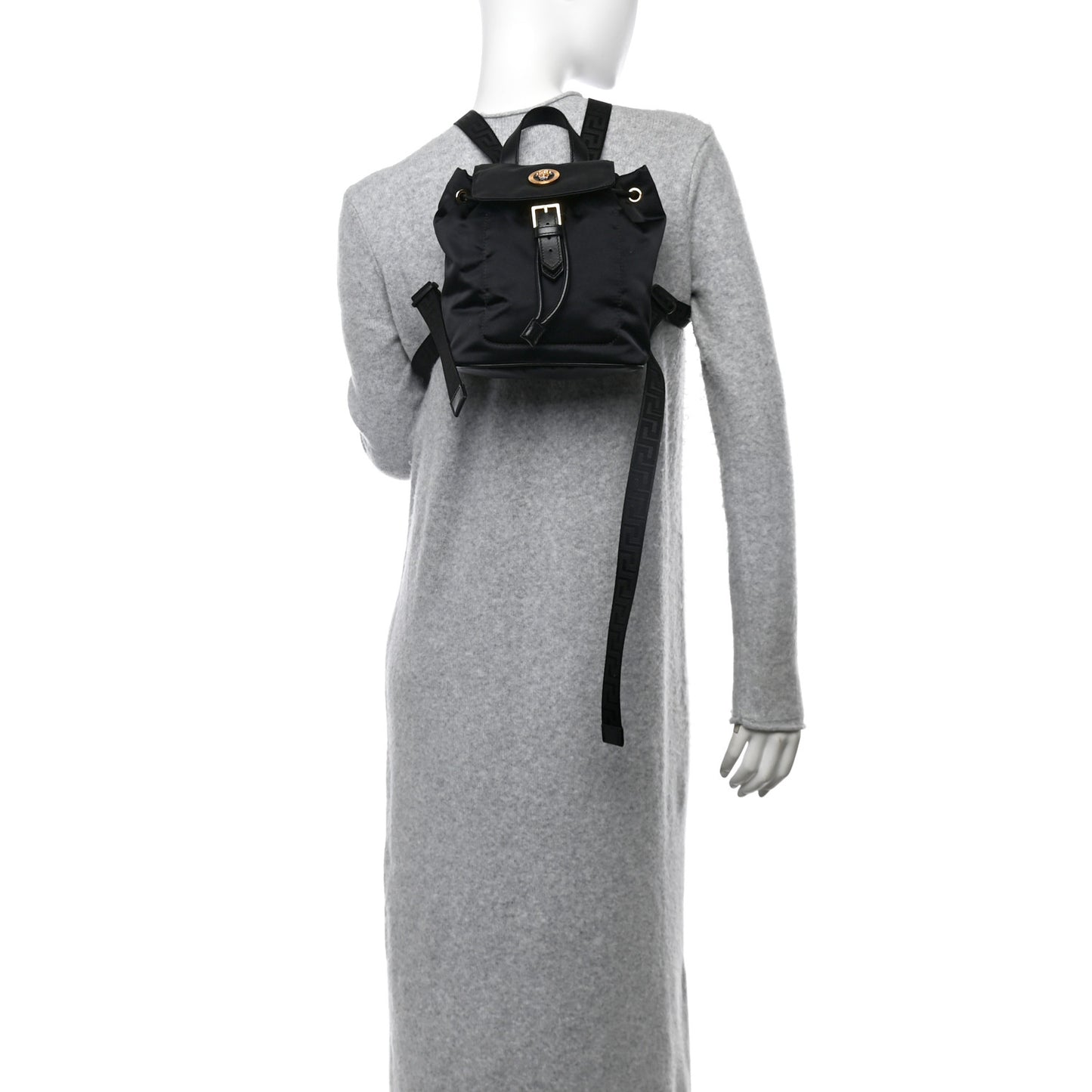 Nylon Medusa Backpack Black