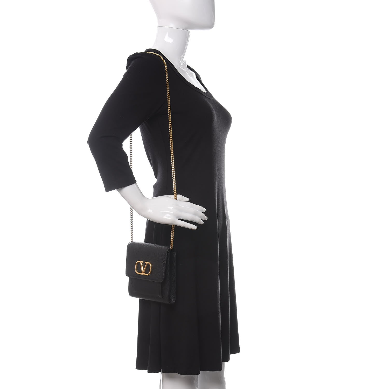 Valentino Garavani Calfskin VLogo Crossbody Bag Black 2 of 10