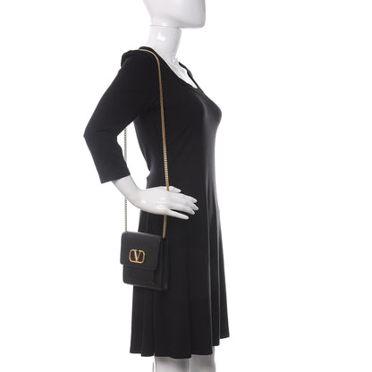 Valentino Garavani Calfskin VLogo Crossbody Bag Black 2 of 10