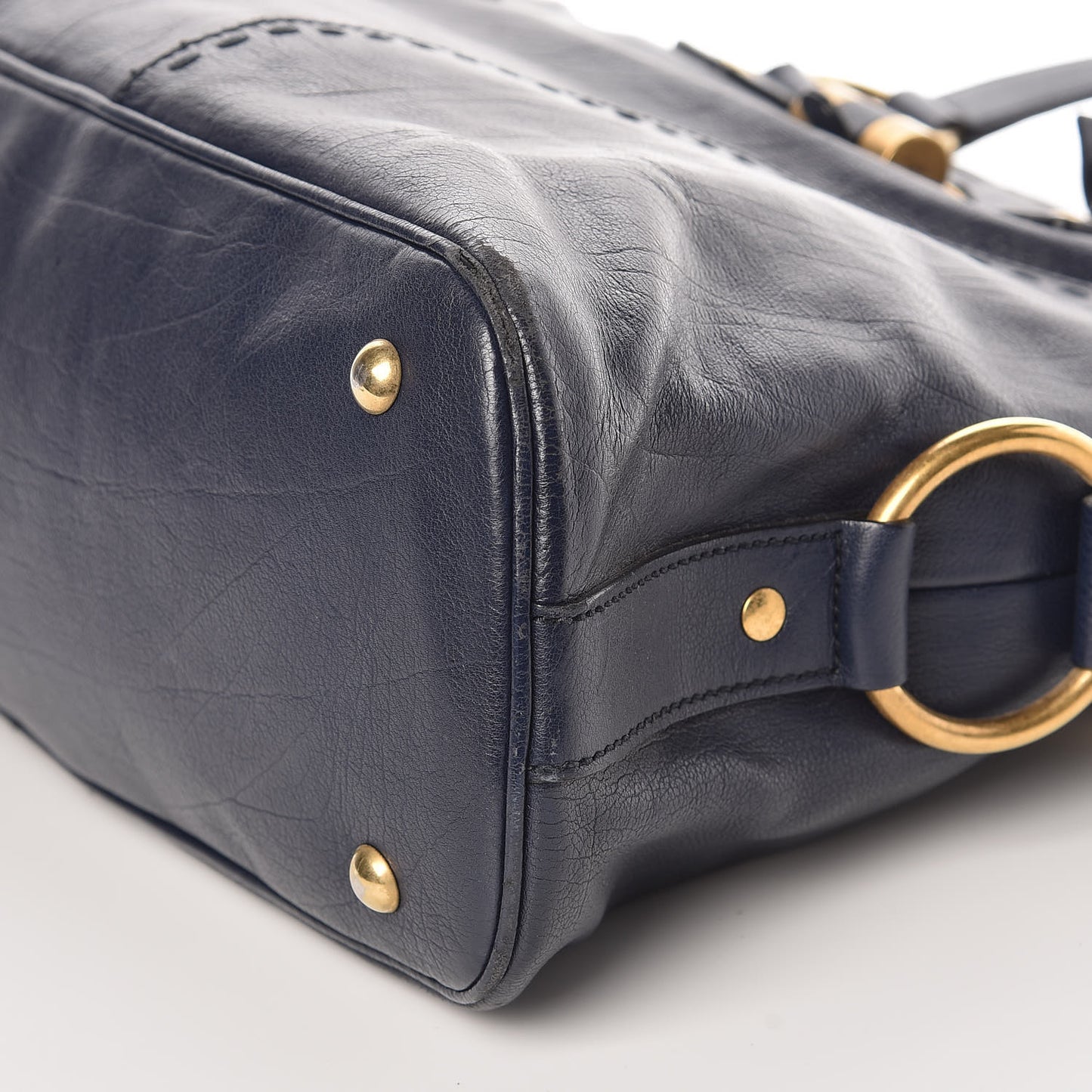 Calfskin Large Muse Navy Blue