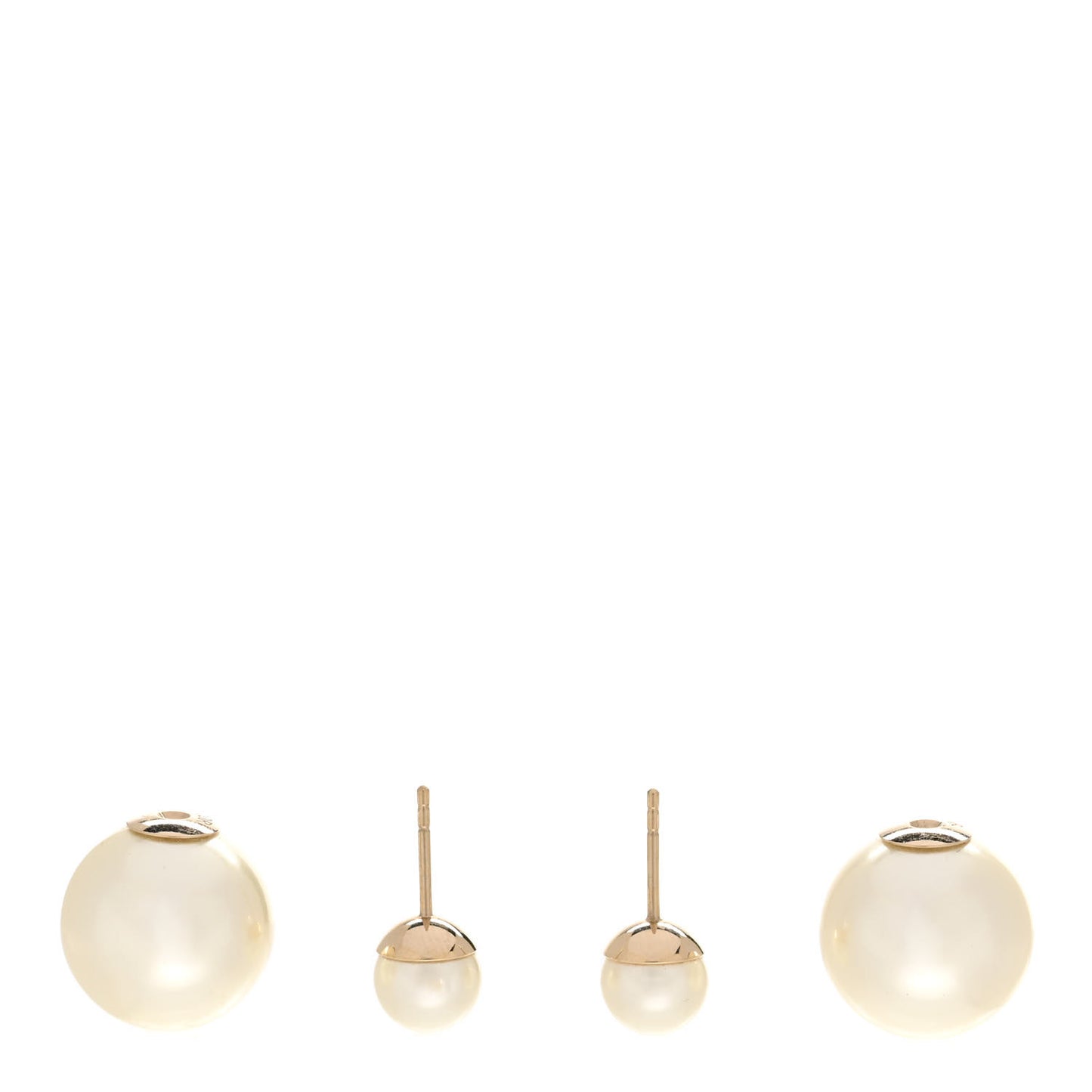 Pearl Mise En Dior Tribal Earrings Gold
