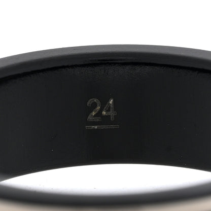 Gucci 18K White Gold Ceramic Icon Band Ring 64 10.75 Black 6 of 6