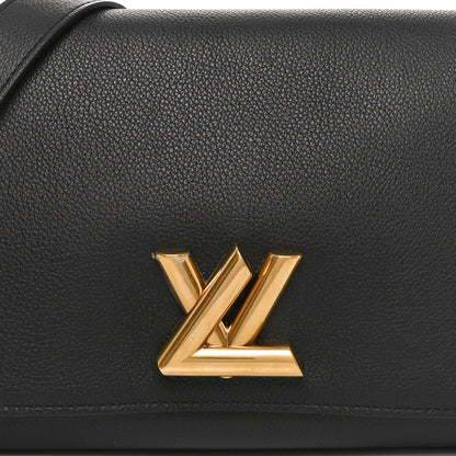 Louis Vuitton Calfskin Soft Twist Shoulder Bag Black 7 of 10