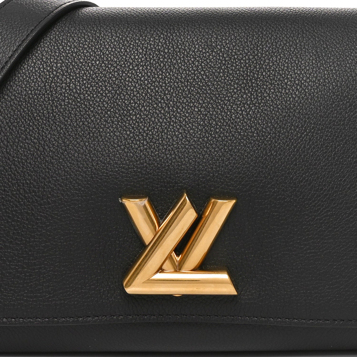 Louis Vuitton Calfskin Soft Twist Shoulder Bag Black 7 of 10