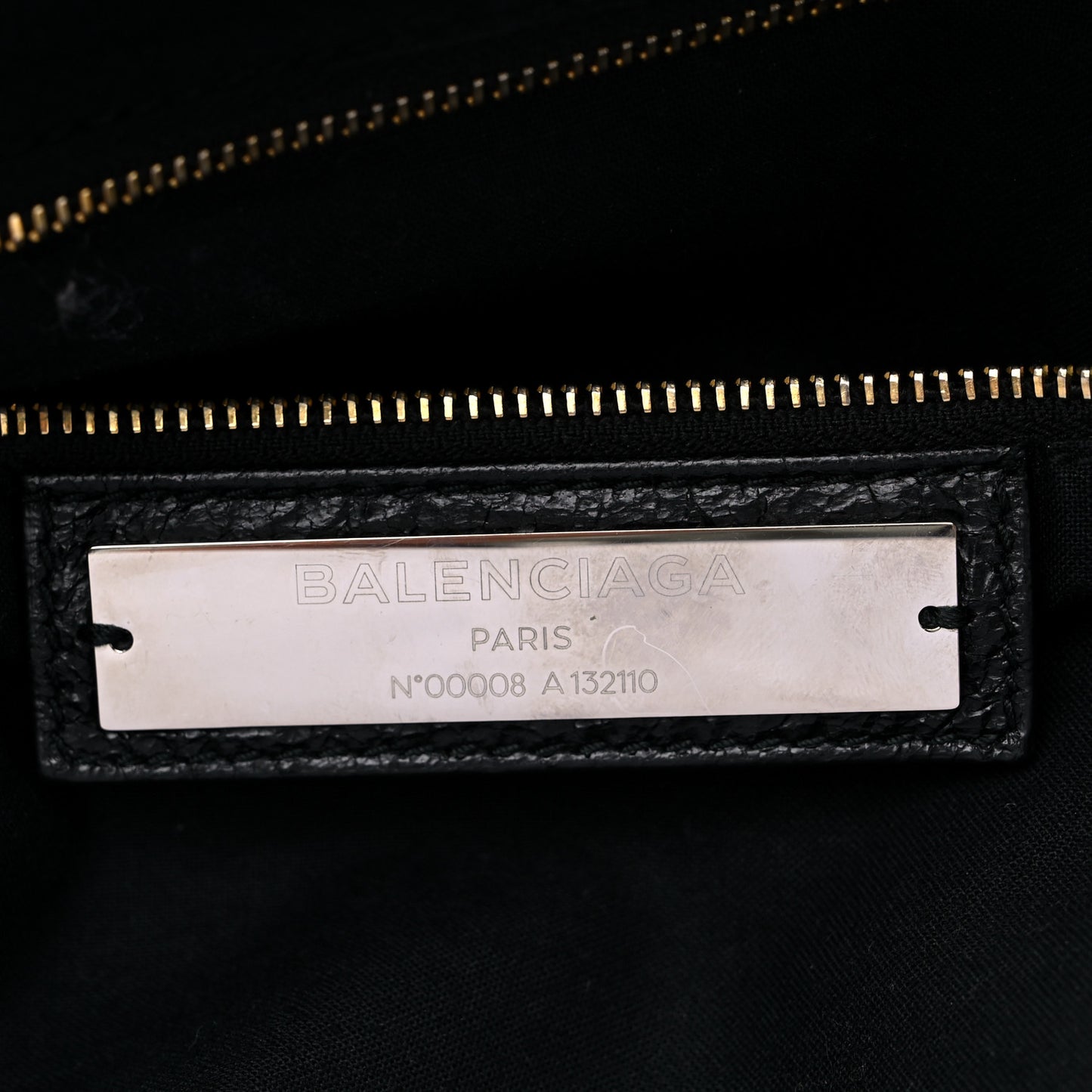 Agneau Classic Gold Hardware Work Black