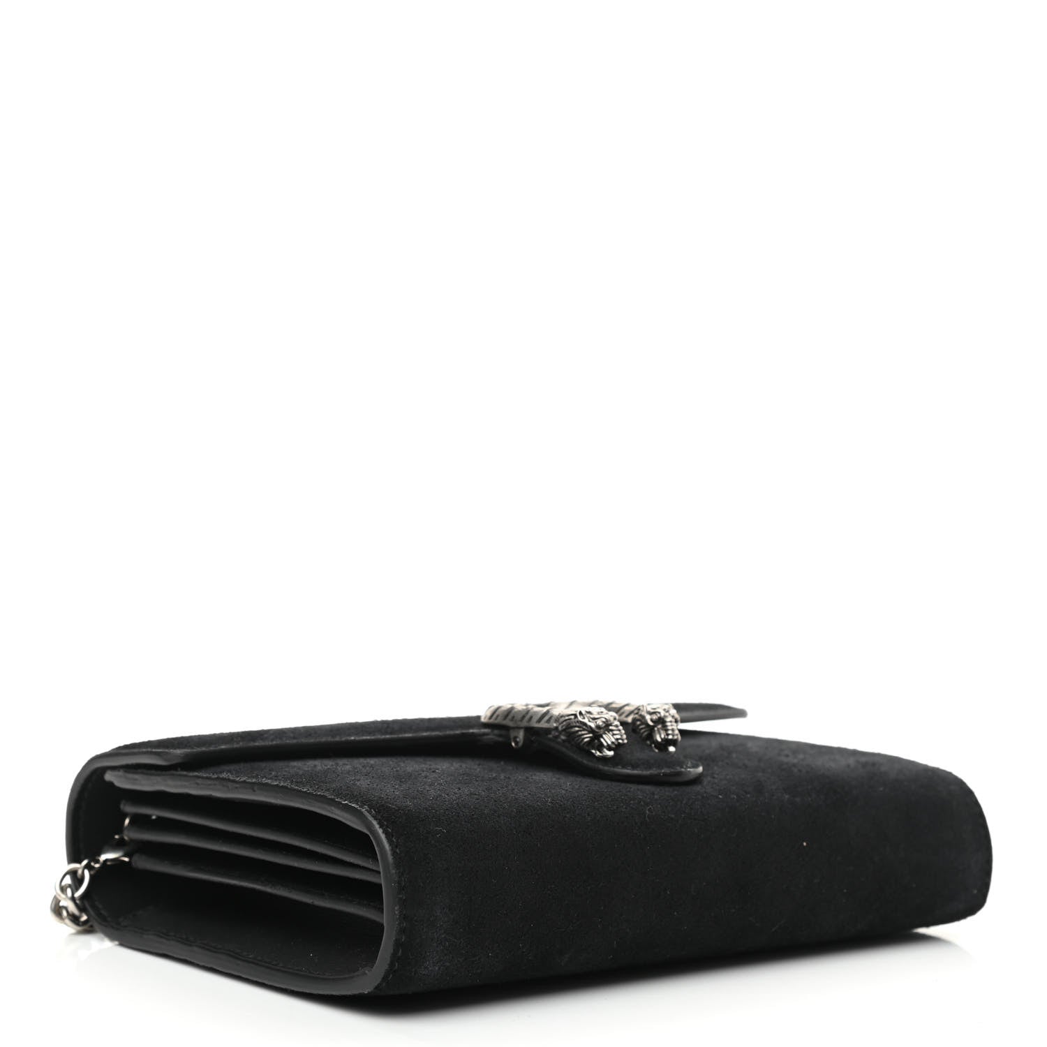 Gucci Suede Mini Dionysus Chain Wallet Black 4 of 10