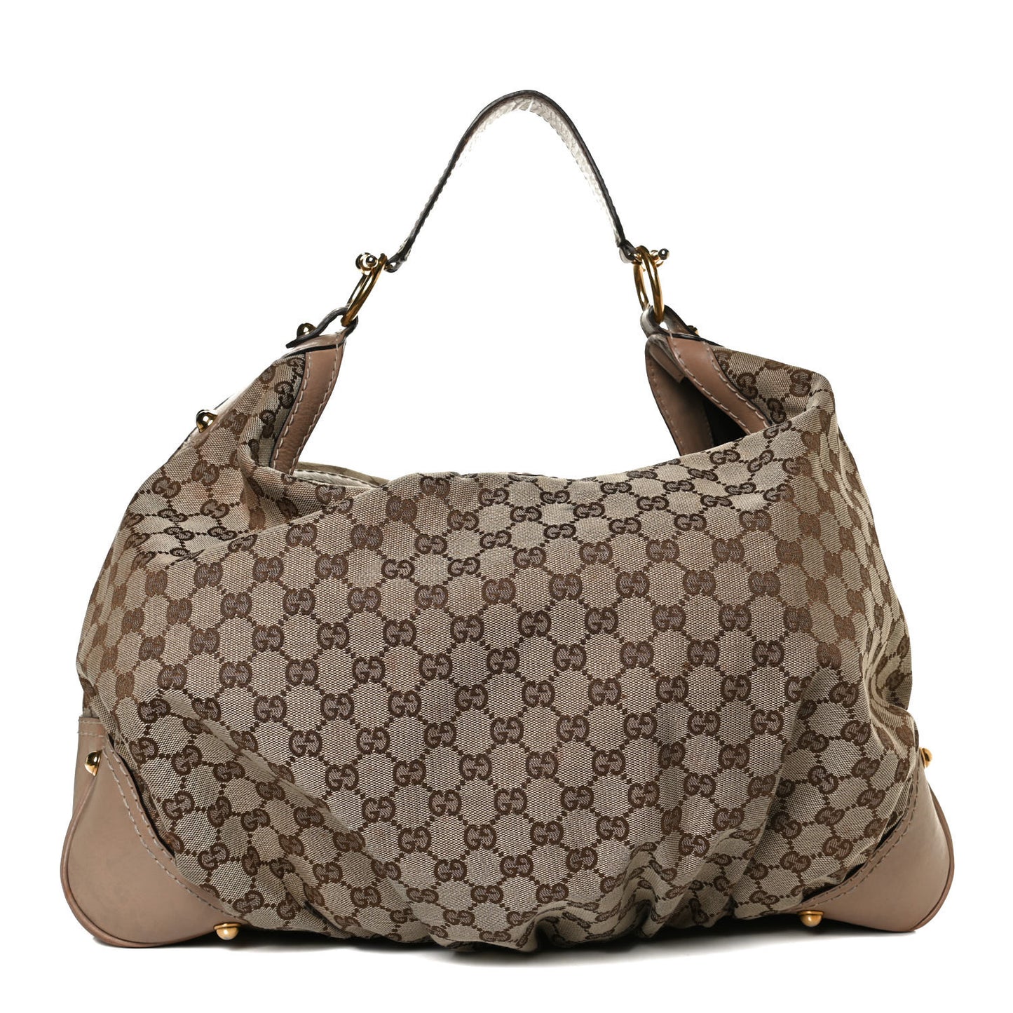 Monogram Large Jockey Hobo Beige