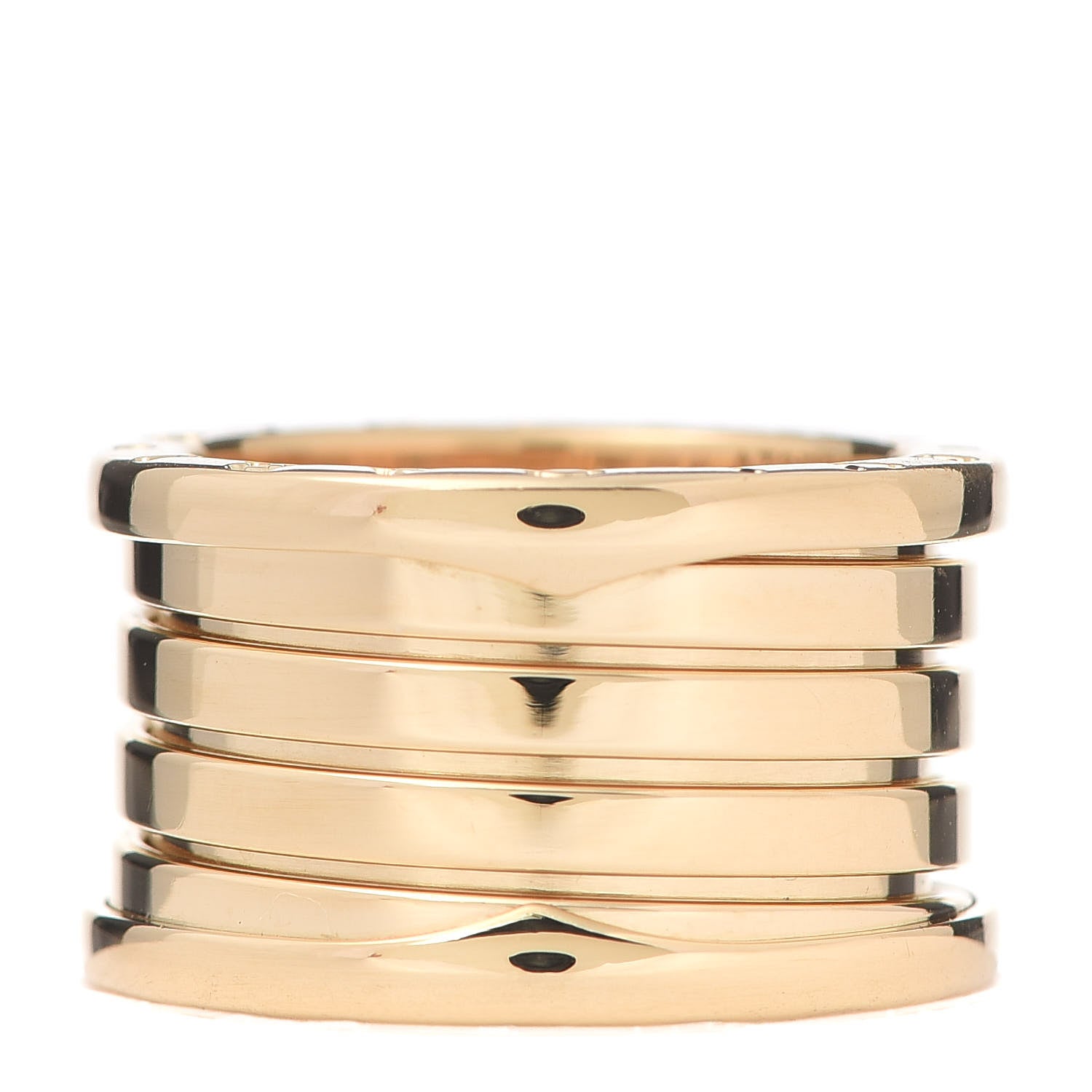 Bulgari 18K Yellow Gold B.Zero1 Five-Band Anniversary Ring 54 6.75 3 of 8