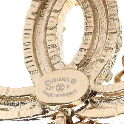 Chanel Crystal CC Cuff Single Earring Gold 8 of 10