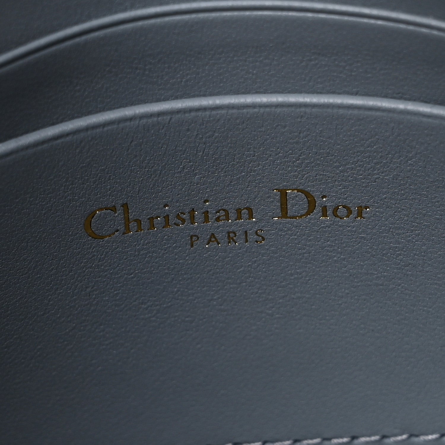 Christian Dior Calfskin Cannage Caro Zipped Pouch With Chain Cloud Blue 5 of 8