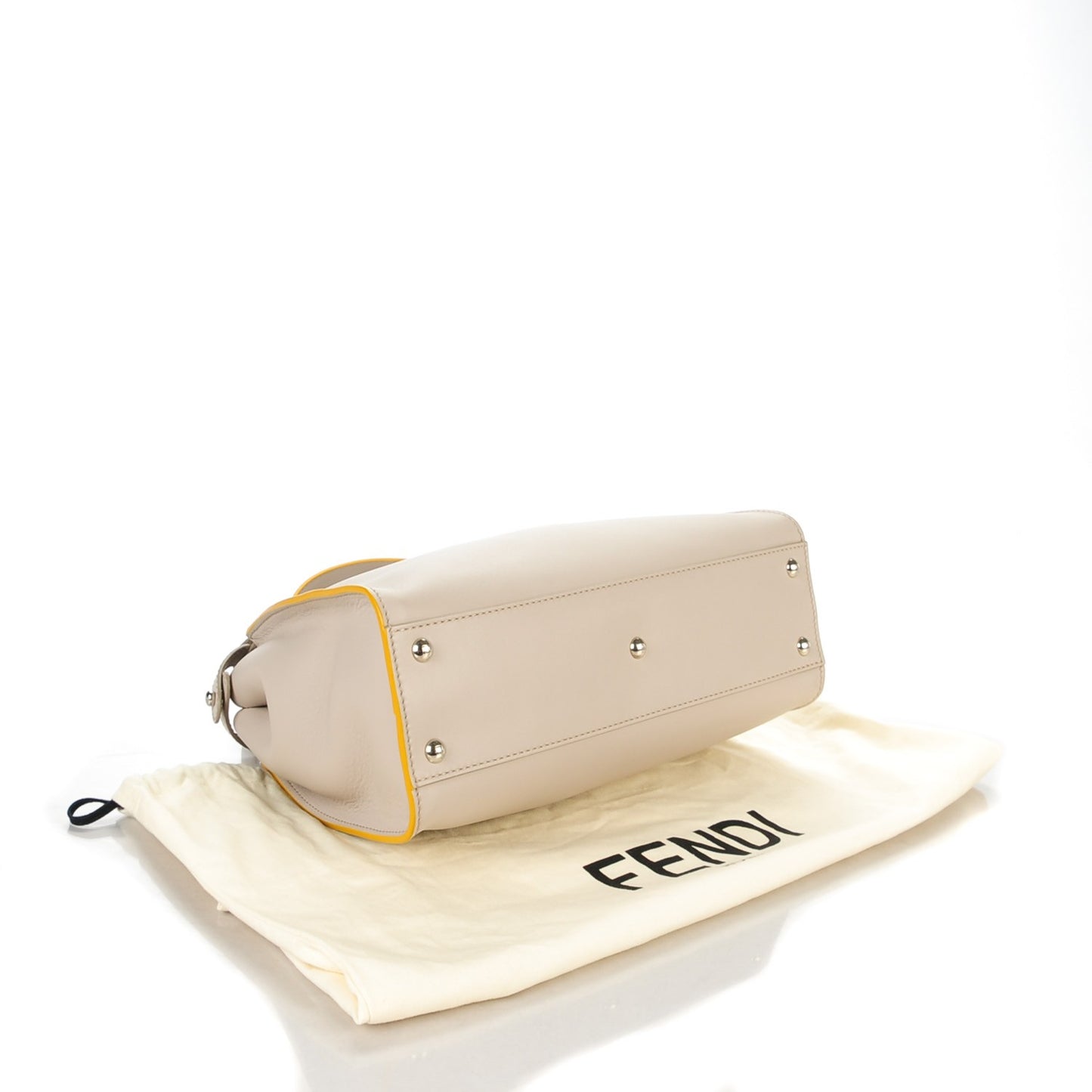 Vitello Seta Burro Medium Peekaboo Iconic Satchel Grigio Polvere Mattone