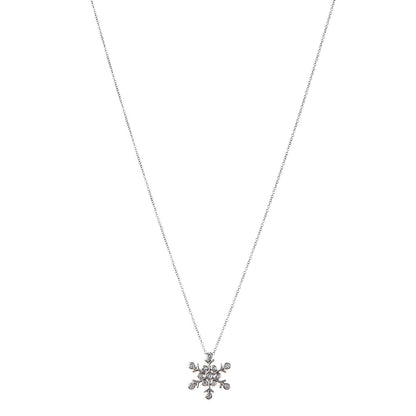 Tiffany Platinum Diamond Snowflake Pendant Necklace 1 of 8