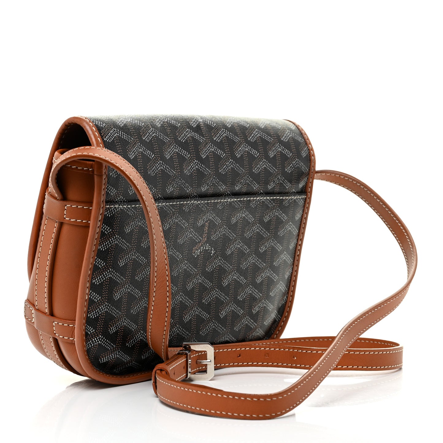 Goyardine Belvedere PM Messenger Bag Black Gold