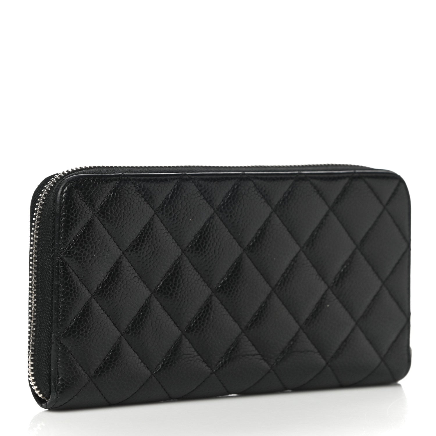Chanel Caviar Quilted Large Gusset Zip Around Wallet Black 3 of 12