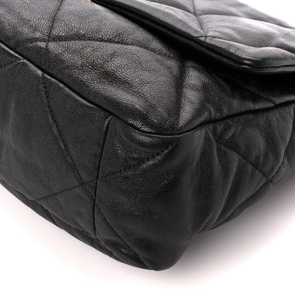 Chanel Shiny Goatskin Quilted Large Chanel 19 Flap Black 10 of 10