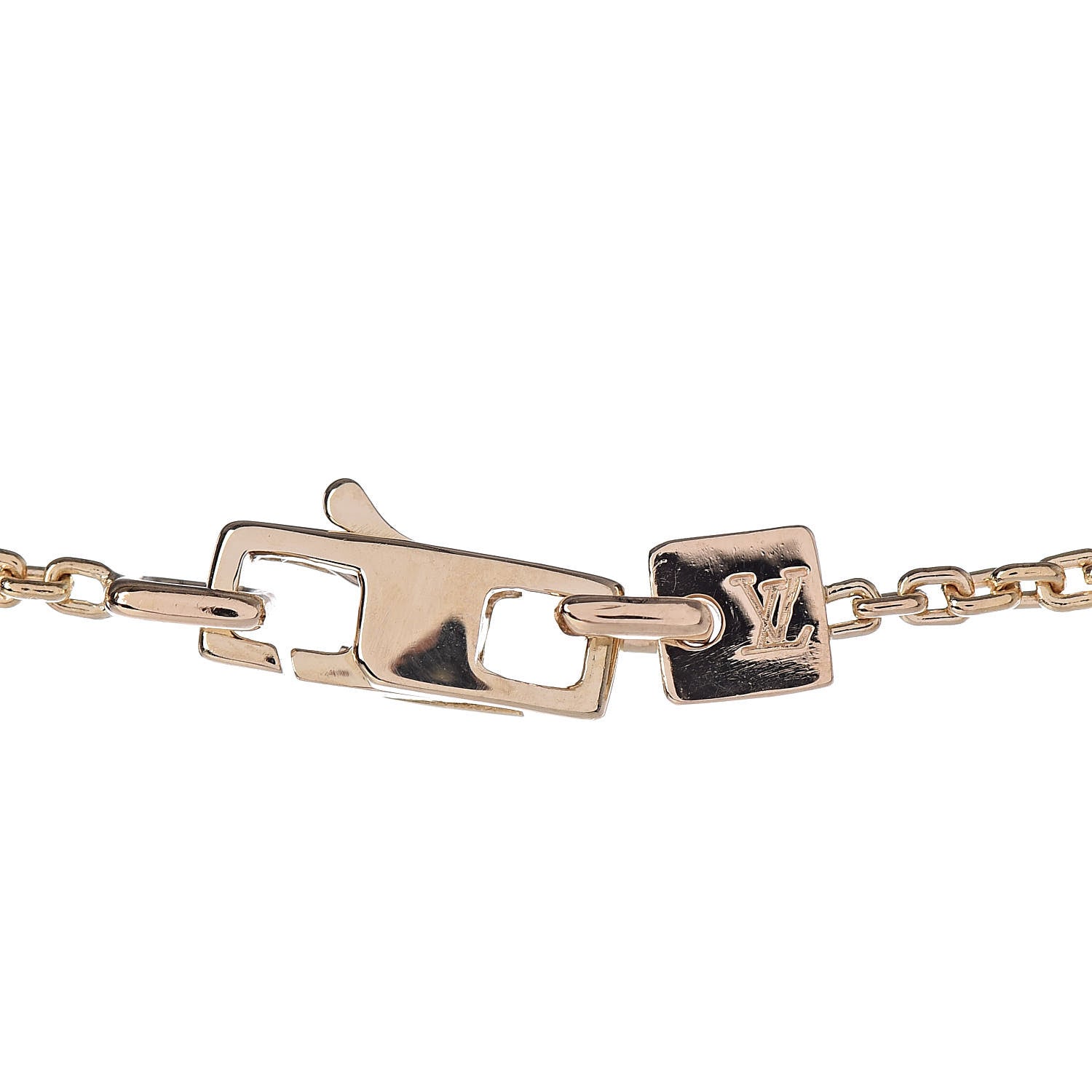 Louis Vuitton 18K Yellow Gold Diamond ID Nameplate Necklace 5 of 6