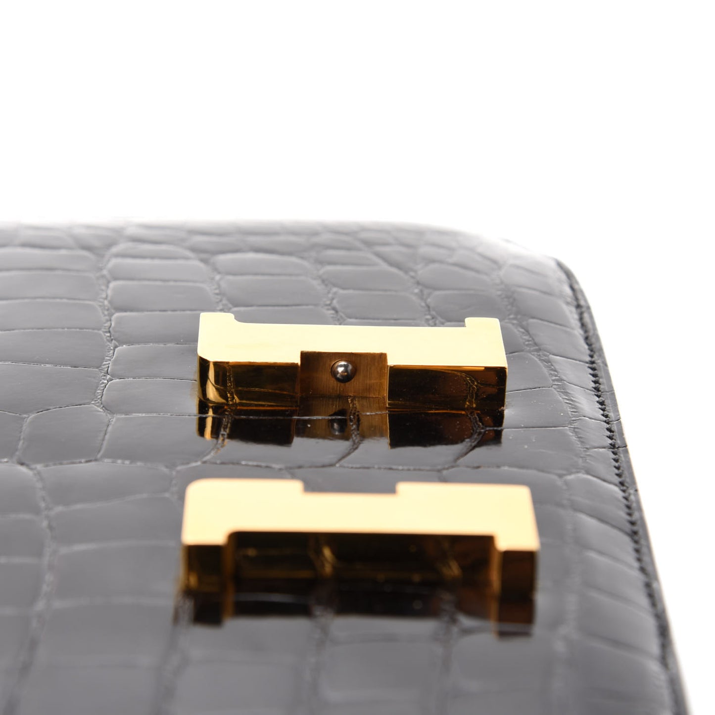 Shiny Alligator Constance 23 Black
